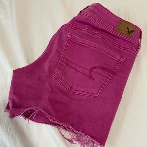Pink American Eagle Jean Stretch Shorts